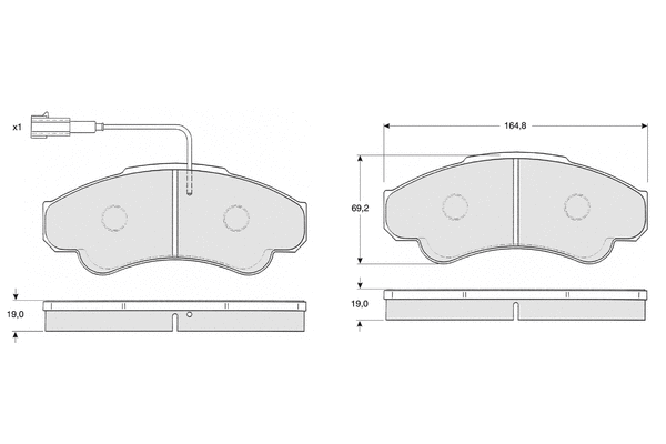 Brake Pad Set, disc brake (PF1247)