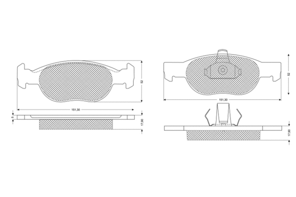 Brake Pad Set, disc brake (PF1071)
