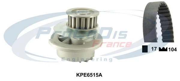 Water Pump & Timing Belt Kit (KPE6515A)