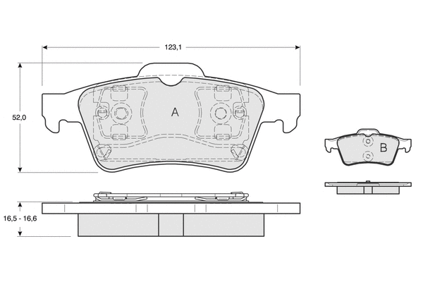Brake Pad Set, disc brake (PF1295)