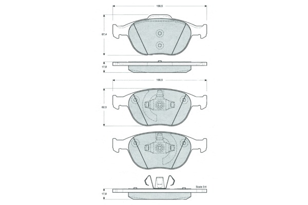 Brake Pad Set, disc brake (PF1449)