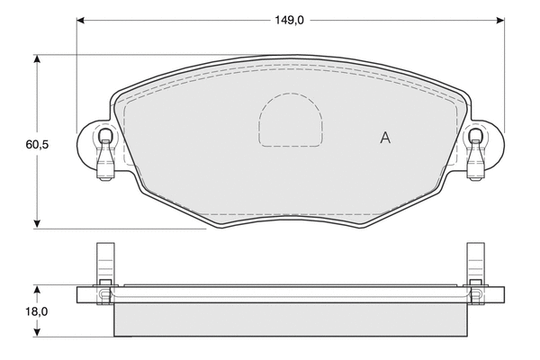 Brake Pad Set, disc brake (PF1258)