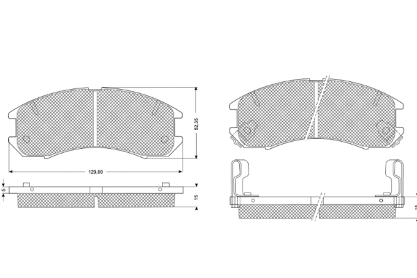 Brake Pad Set, disc brake (PF1056)