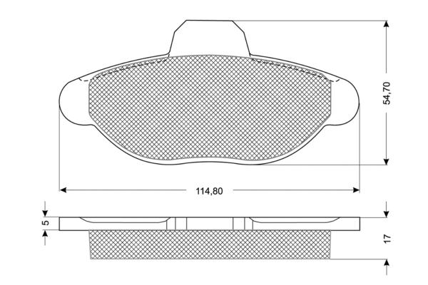 Brake Pad Set, disc brake (PF1033)