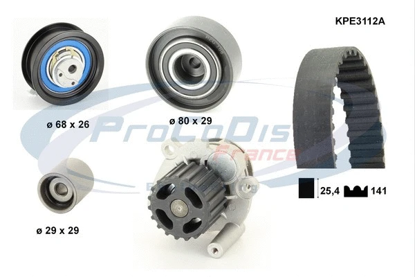 Water Pump & Timing Belt Kit (KPE3112A)