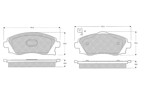 Brake Pad Set, disc brake (PF1219)