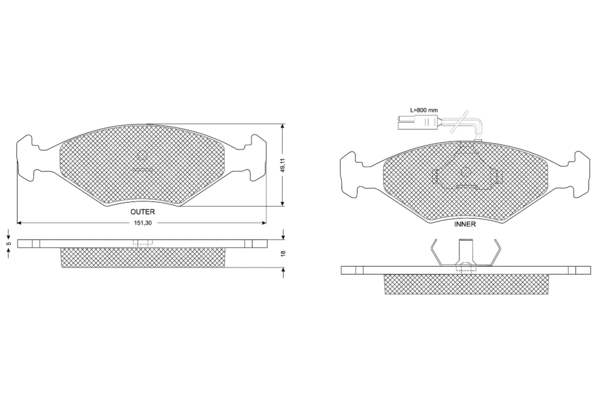 Brake Pad Set, disc brake (PF10792)