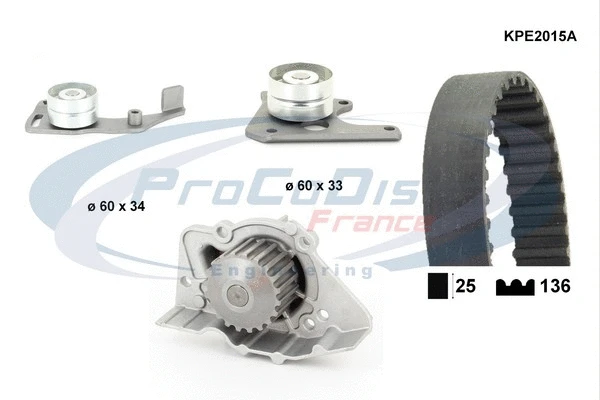 Water Pump & Timing Belt Kit (KPE2015A)