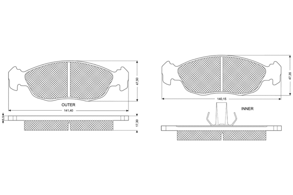 Brake Pad Set, disc brake (PF1171)