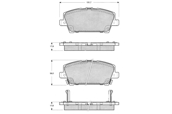 Brake Pad Set, disc brake (PF1452)