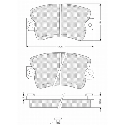 Brake Pad Set, disc brake (PF1163)