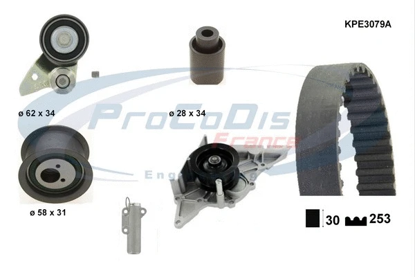 Water Pump & Timing Belt Kit (KPE3079A)