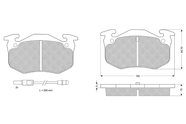 Brake Pad Set, disc brake (PF10512)