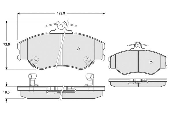 Brake Pad Set, disc brake (PF1266)
