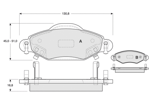 Brake Pad Set, disc brake (PF1389)