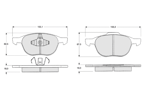 Brake Pad Set, disc brake (PF1305)
