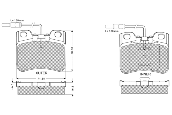 Brake Pad Set, disc brake (PF1198)