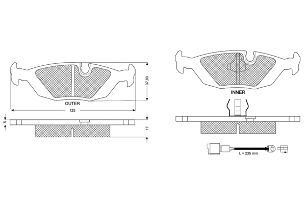 Brake Pad Set, disc brake (PF11301)