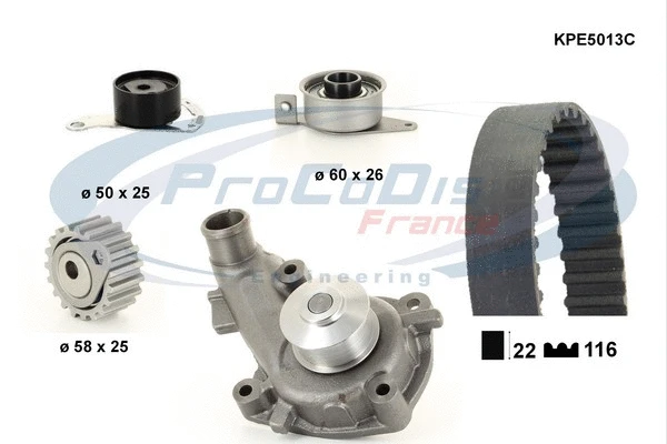 Water Pump & Timing Belt Kit (KPE5013C)