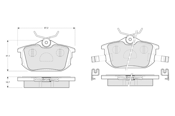 Brake Pad Set, disc brake (PF1307)