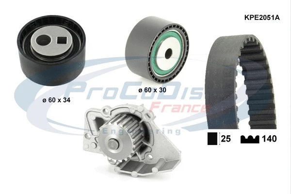 Water Pump & Timing Belt Kit (KPE2051A)