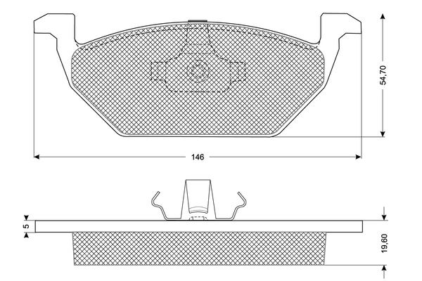 Brake Pad Set, disc brake (PF1092)