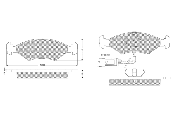 Brake Pad Set, disc brake (PF10282)