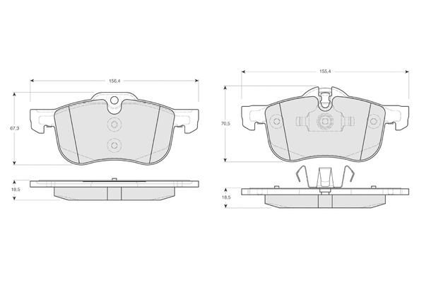 Brake Pad Set, disc brake (PF1355)