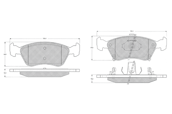 Brake Pad Set, disc brake (PF1224)
