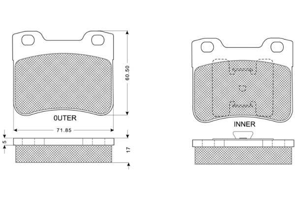 Brake Pad Set, disc brake (PF1196)