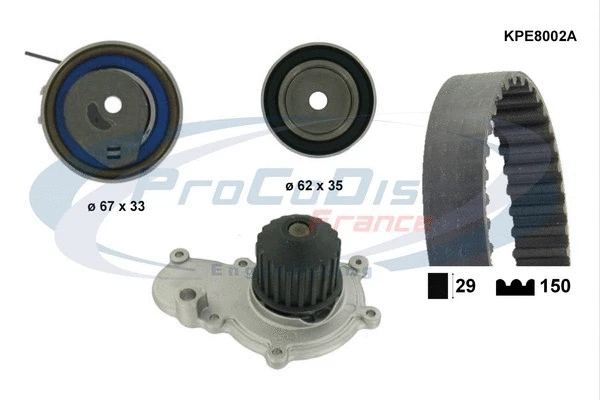 Water Pump & Timing Belt Kit (KPE8002A)
