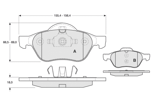 Brake Pad Set, disc brake (PF1351)