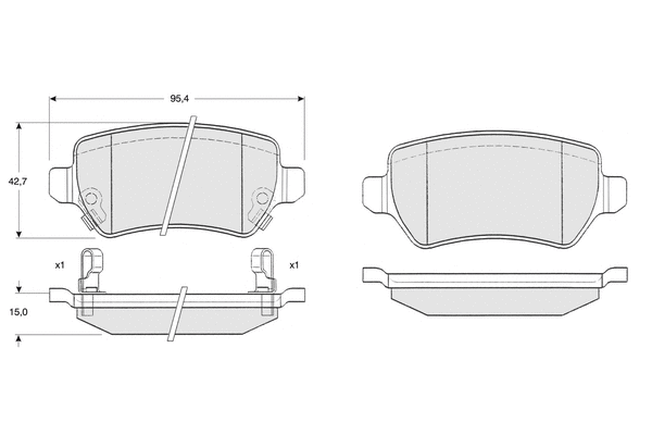Brake Pad Set, disc brake (PF1297)