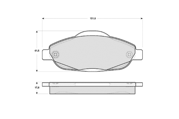 Brake Pad Set, disc brake (PF1466)