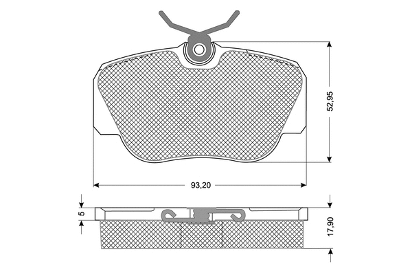 Brake Pad Set, disc brake (PF1038)