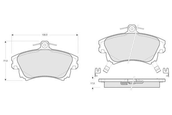 Brake Pad Set, disc brake (PF1403)