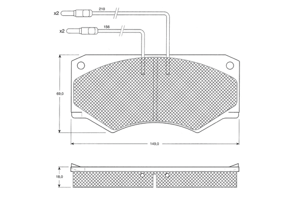 Brake Pad Set, disc brake (PF1235)