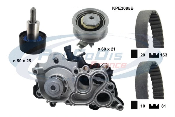Water Pump & Timing Belt Kit (KPE3095B)