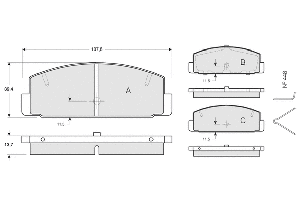 Brake Pad Set, disc brake (PF1306)