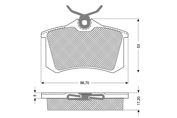 Brake Pad Set, disc brake (PF10781)