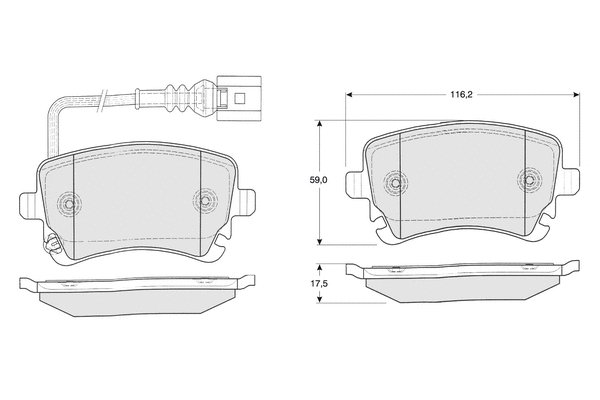 Brake Pad Set, disc brake (PF1396)