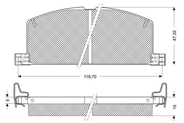 Brake Pad Set, disc brake (PF1017)