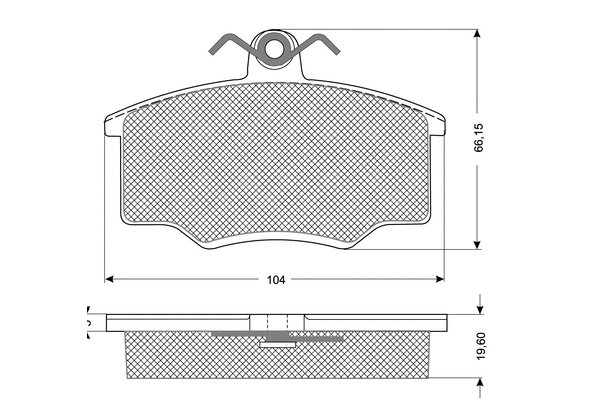 Brake Pad Set, disc brake (PF1057)