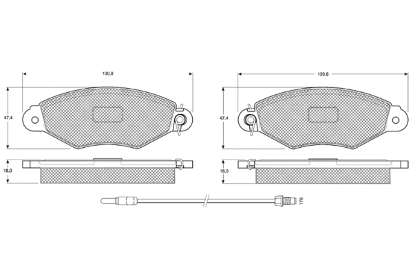 Brake Pad Set, disc brake (PF11751)