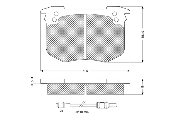 Brake Pad Set, disc brake (PF10411)