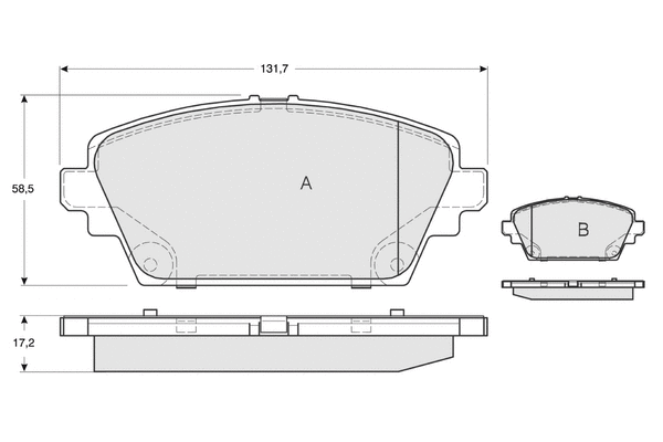 Brake Pad Set, disc brake (PF1294)