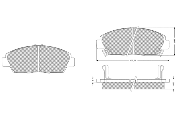Brake Pad Set, disc brake (PF1138)