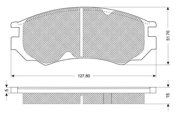 Brake Pad Set, disc brake (PF1202)