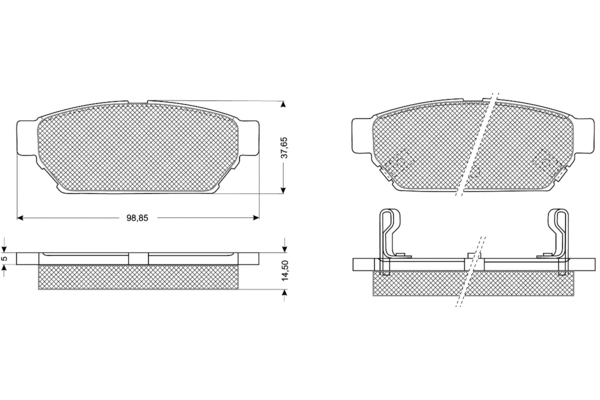 Brake Pad Set, disc brake (PF1155)