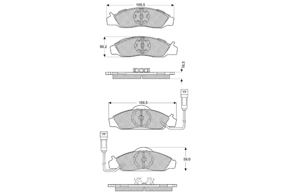 Brake Pad Set, disc brake (PF1176)